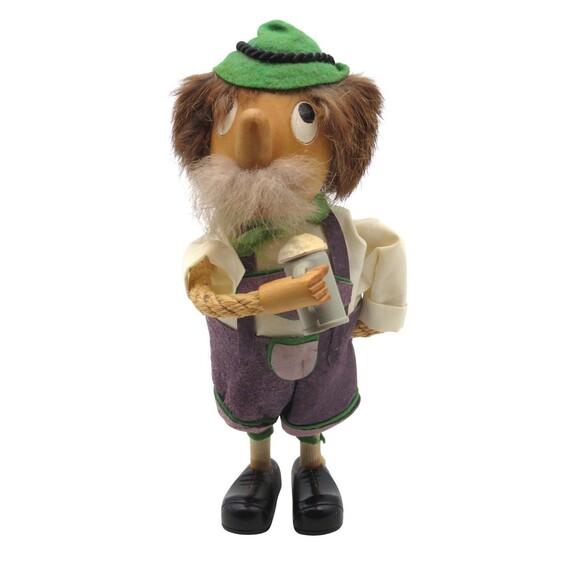 Vintage Casagrande Casy Boys Ges Gesch Wood Carved Figure with HB Beer Stein - Picture 1 of 6